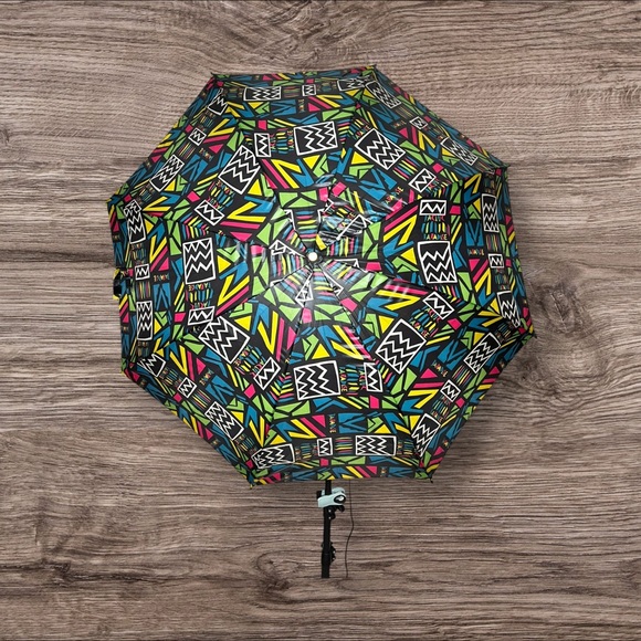 Vintage 90s Fluorescent Umbrella/Parasol - Picture 4 of 11